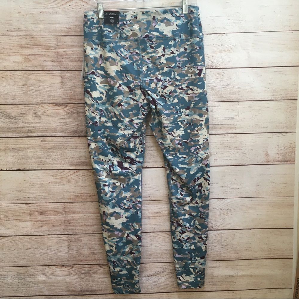 NEW WITH TAGS ZELOS HIGH RISE LEGGINGS IN TURQUOISE CAMO‎ - Picture 8 of 8